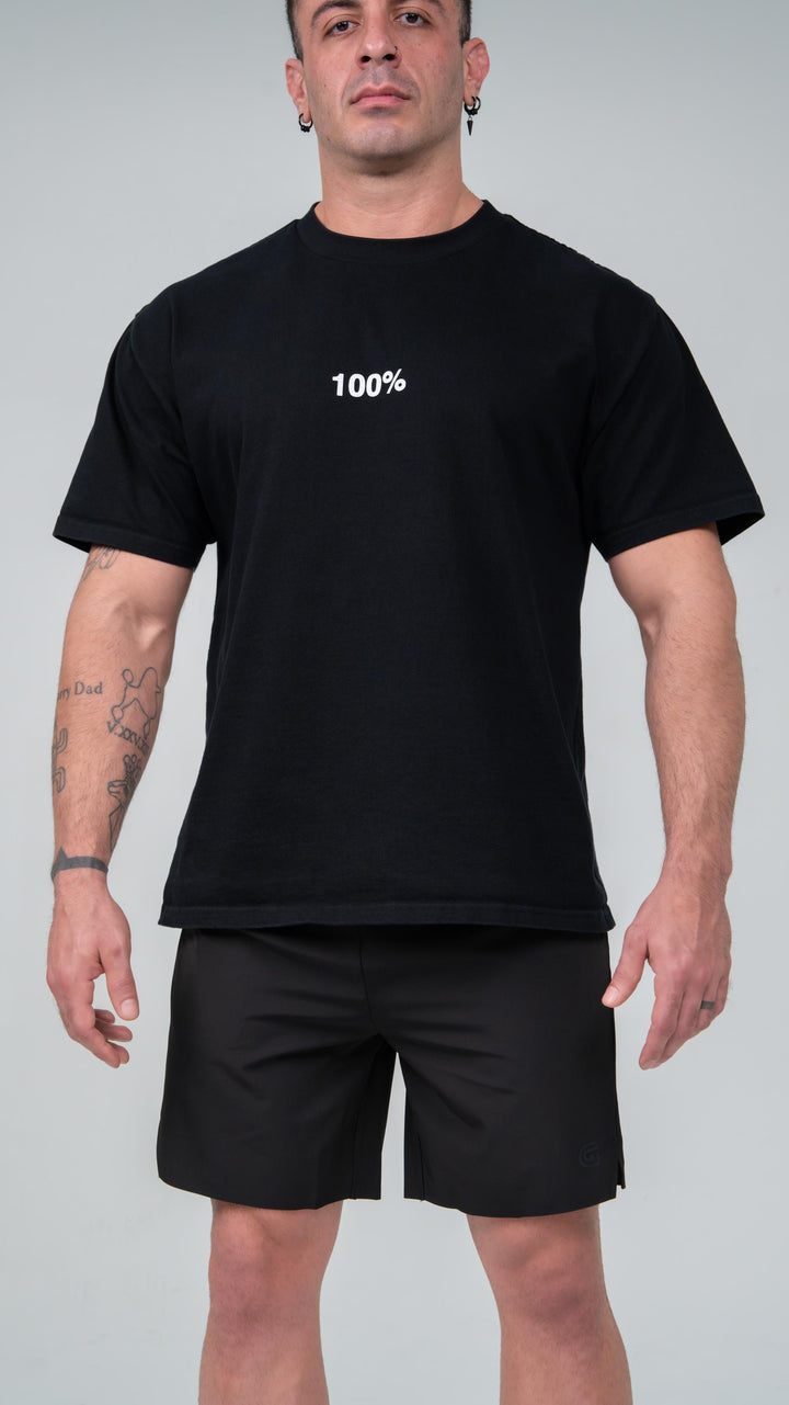 Men's / Unisex 100% MSN Tee Oversize- Black