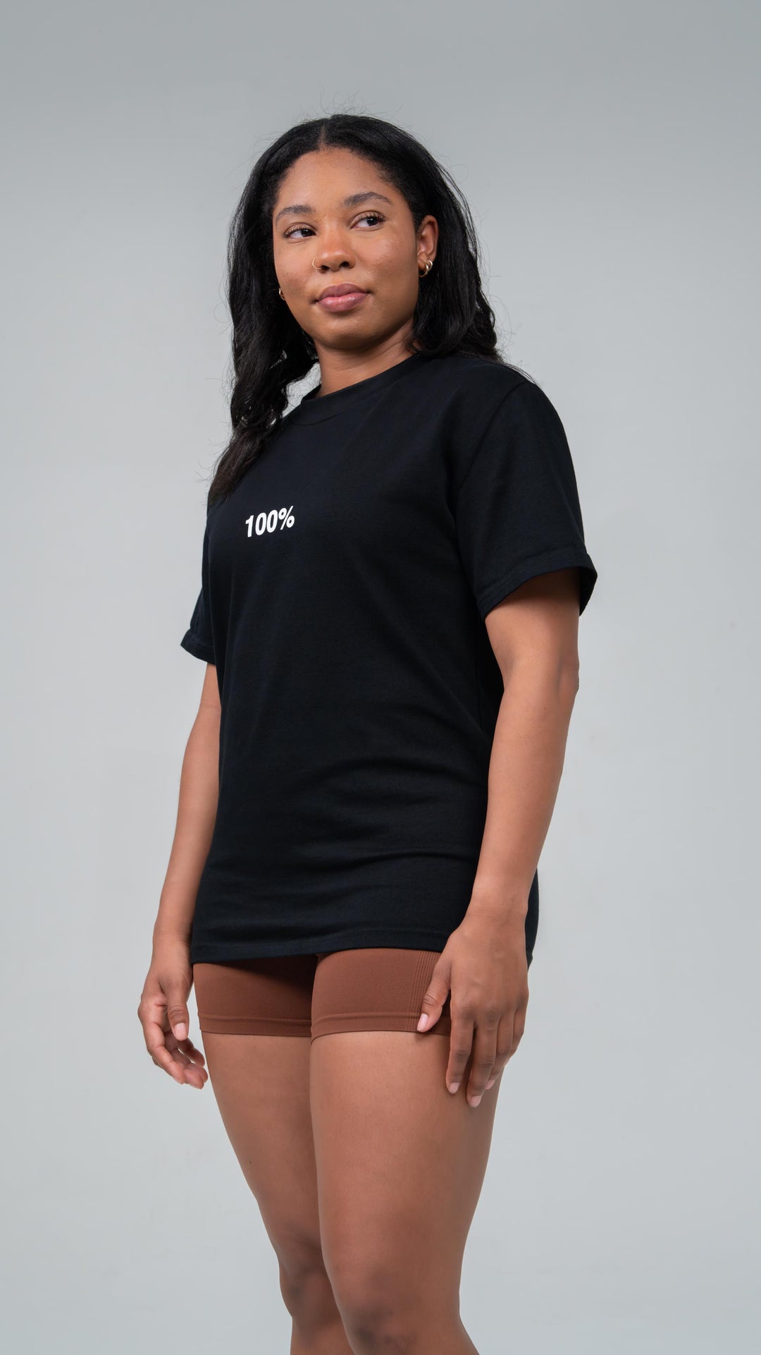 Women's / Unisex 100% MSN Tee Oversize- Black